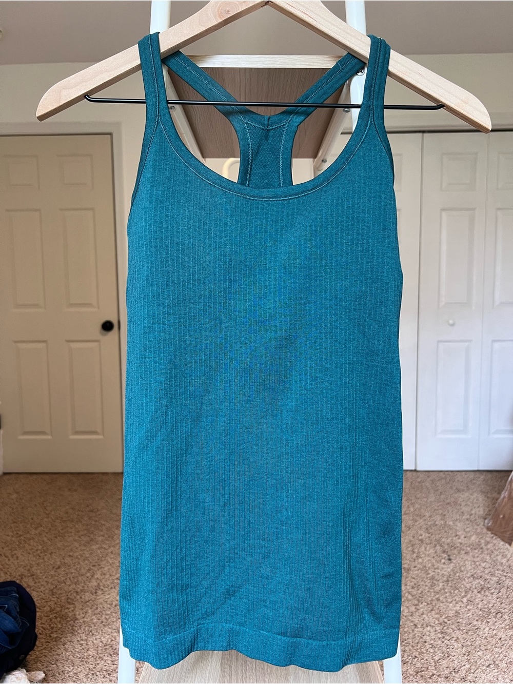 Lululemon Ebb to Street Tank Top Green Jasper Ribbed Tank Size 6